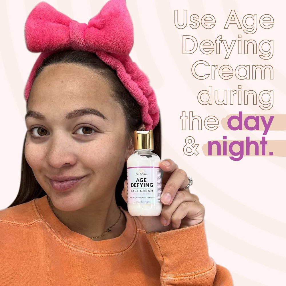 GLEOW Hyaluronic Acid ingredient graphic communicates deep hydration without heaviness.