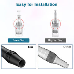 Glimme derma roller pen close up with precision titanium needles for safe home use