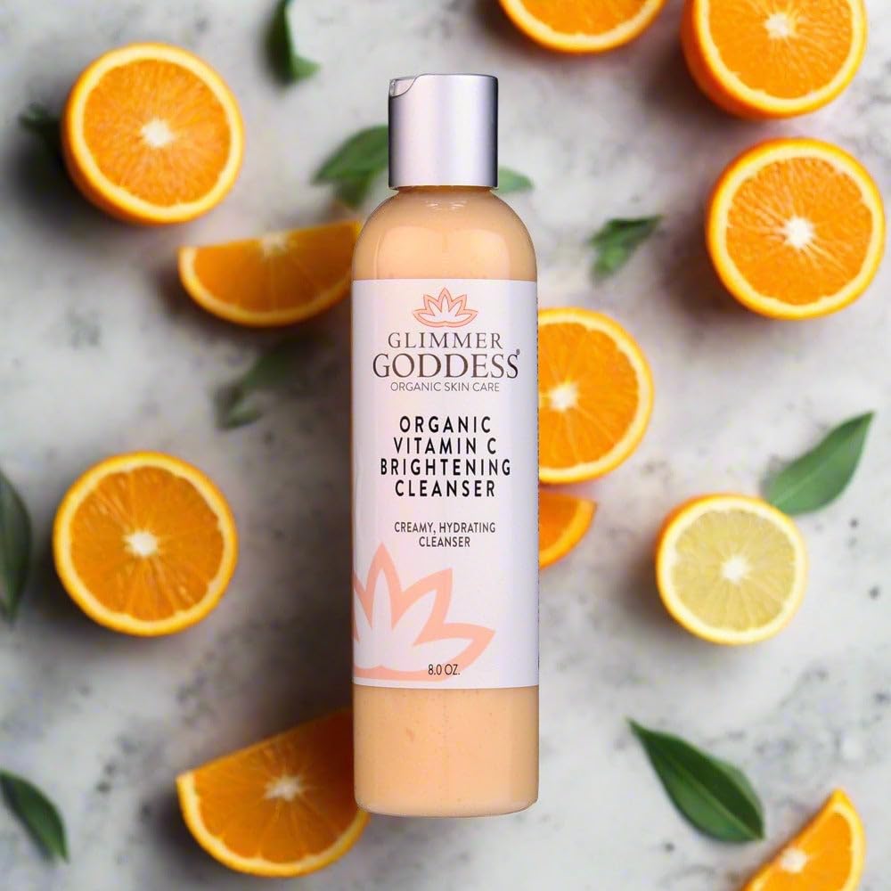 Glimmer Goddess Cleanser texture closeup showing light, non greasy feel.