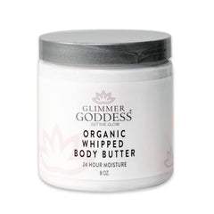 Glimmer Goddess Organic whipped body butter Autumn Breeze texture close-up for hydration