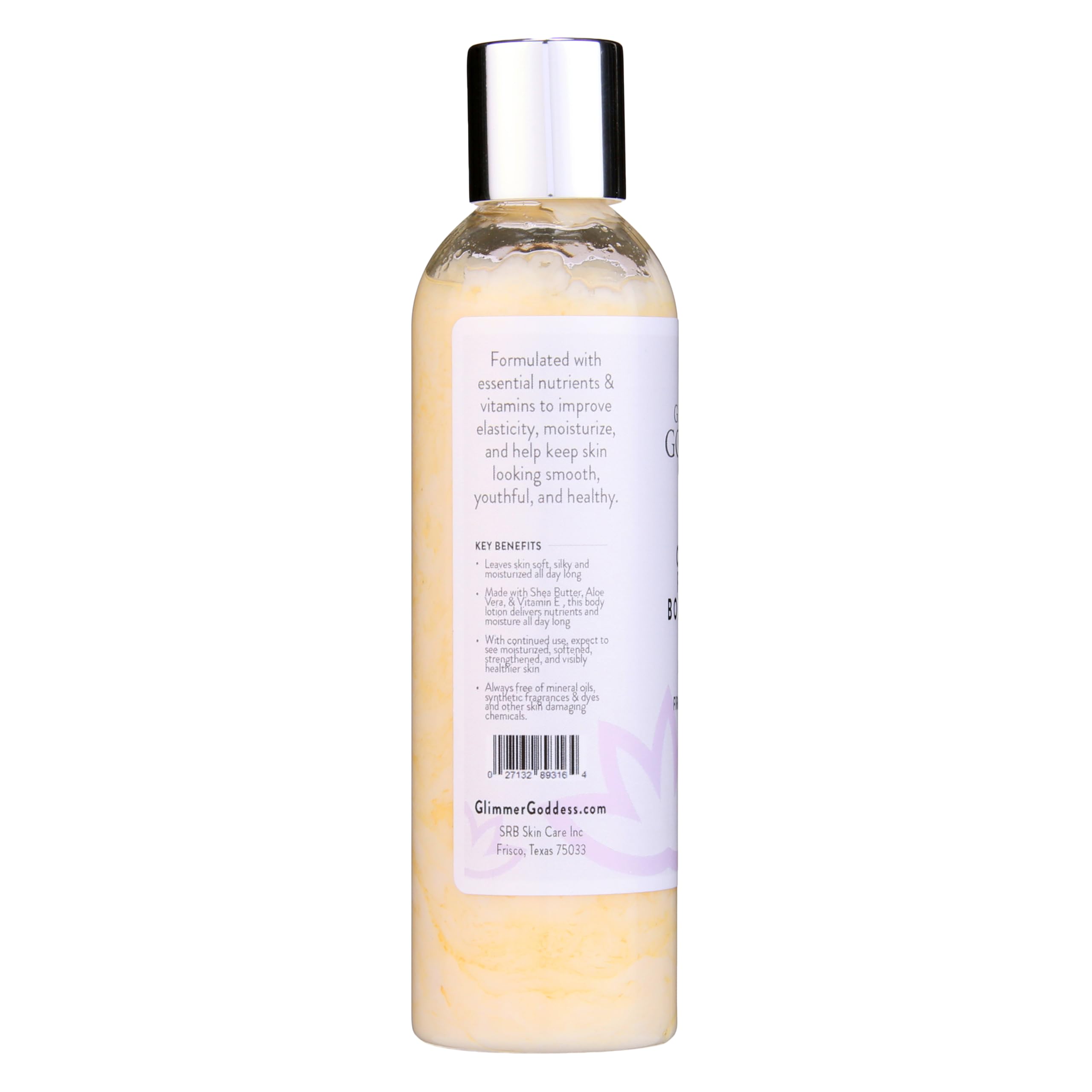 GLIMMER GODDESS rose hip oil ingredient close-up highlights nourishing formula.