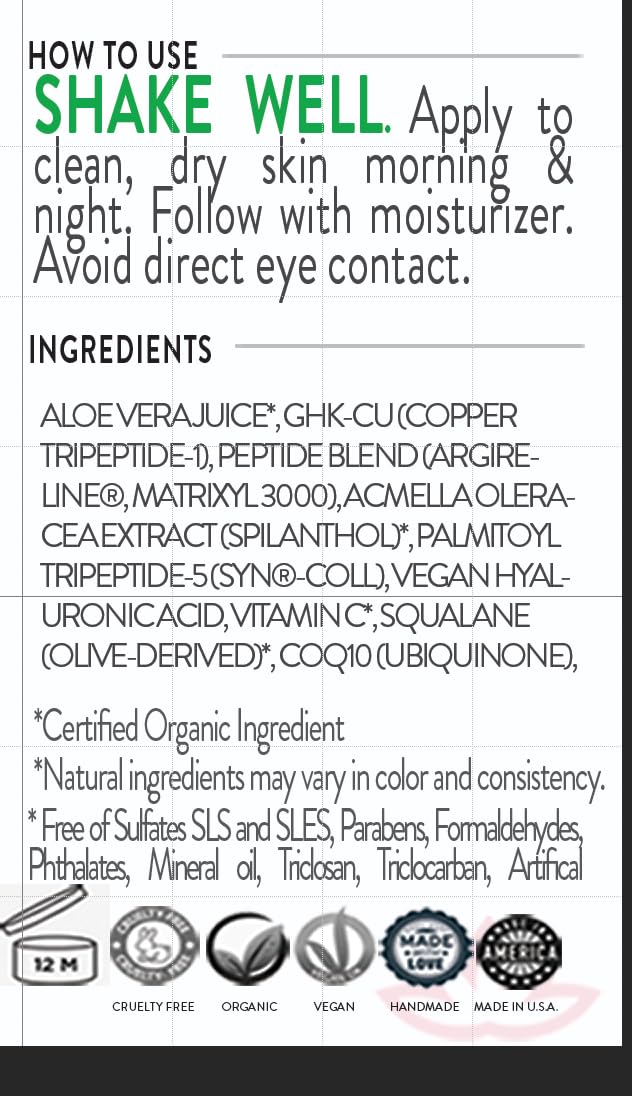 Glimmer Goddess serum-label-closeup communicates fragrance-free formula.