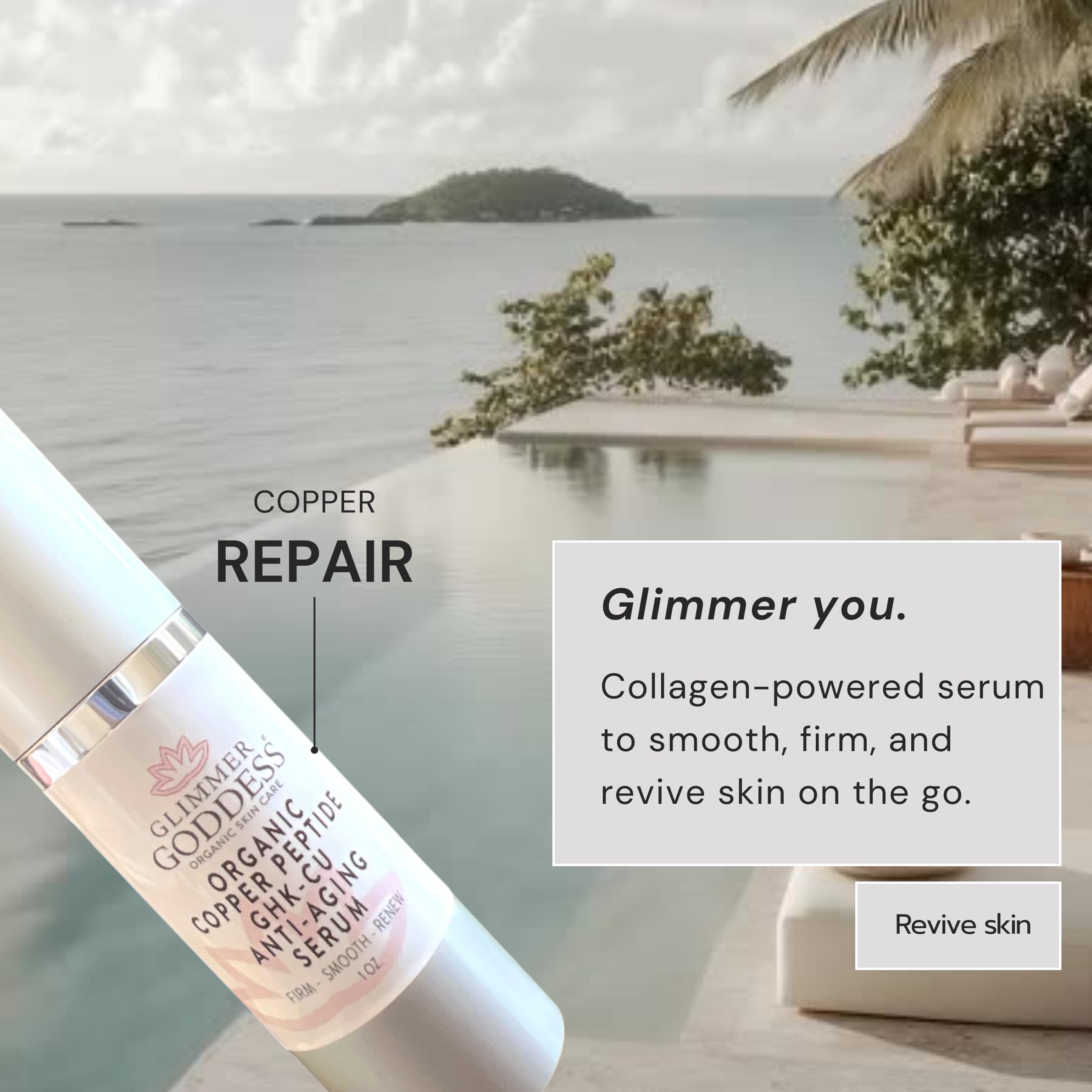 Glimmer Goddess serum-olive-squalane-oil-drop shows a soft, supple feel.