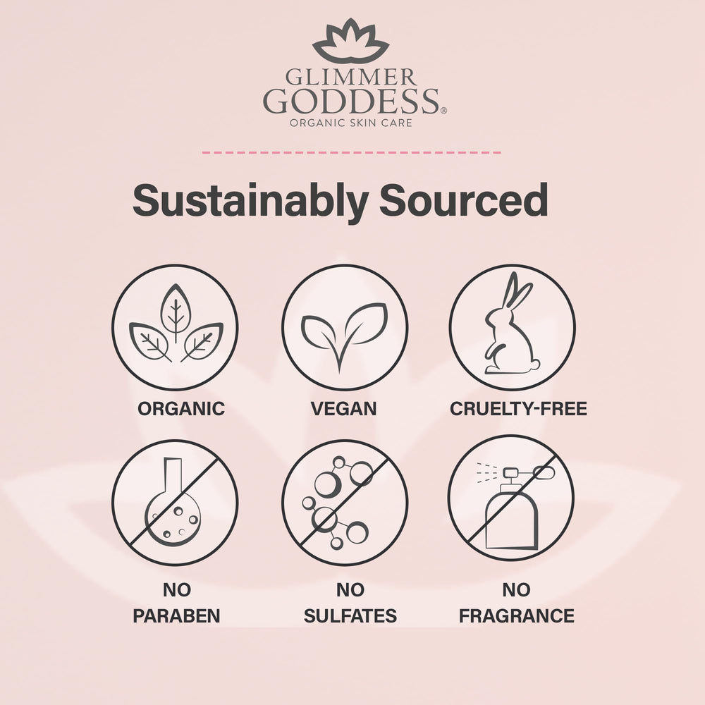 Glimmer Goddess Shimmer Body Butter bronze dust details indicate radiant flecks.