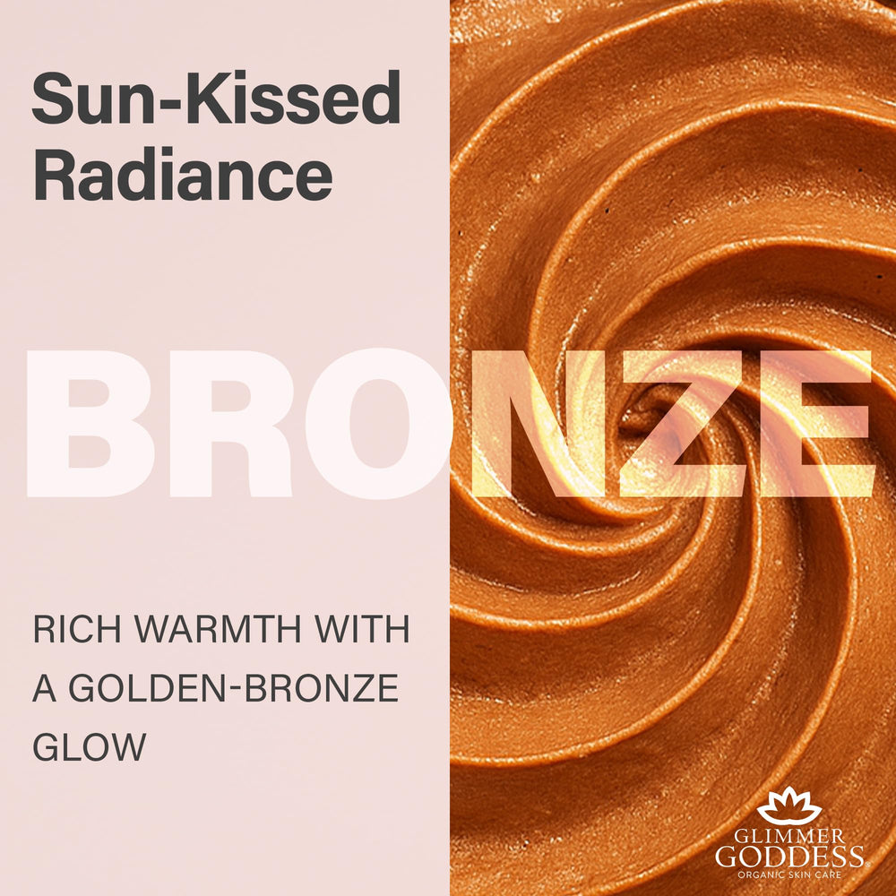Glimmer Goddess Shimmer Body Butter swatch on skin reveals luminous glow