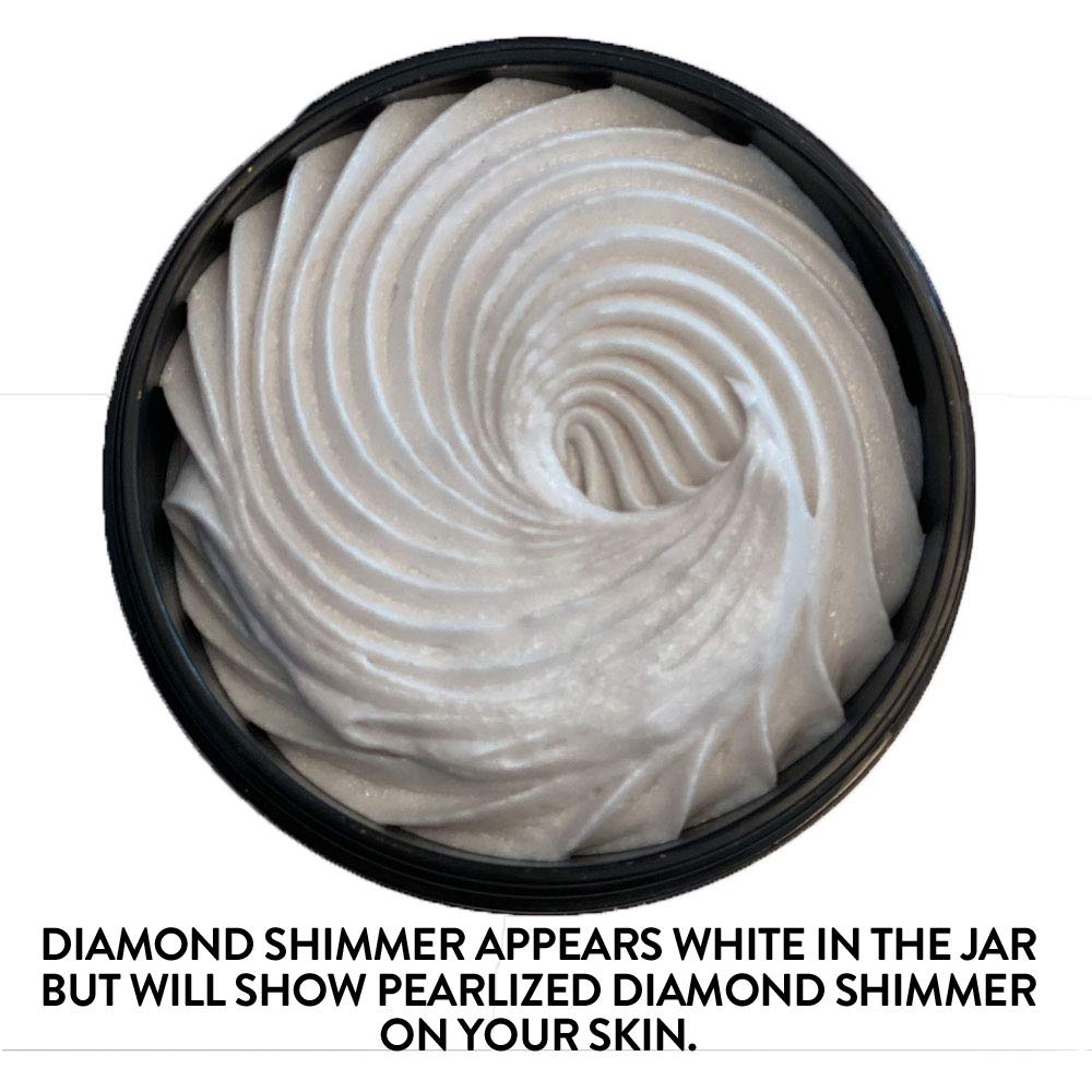Glimmer Goddess whipped shea texture shows lightweight moisture without heaviness.