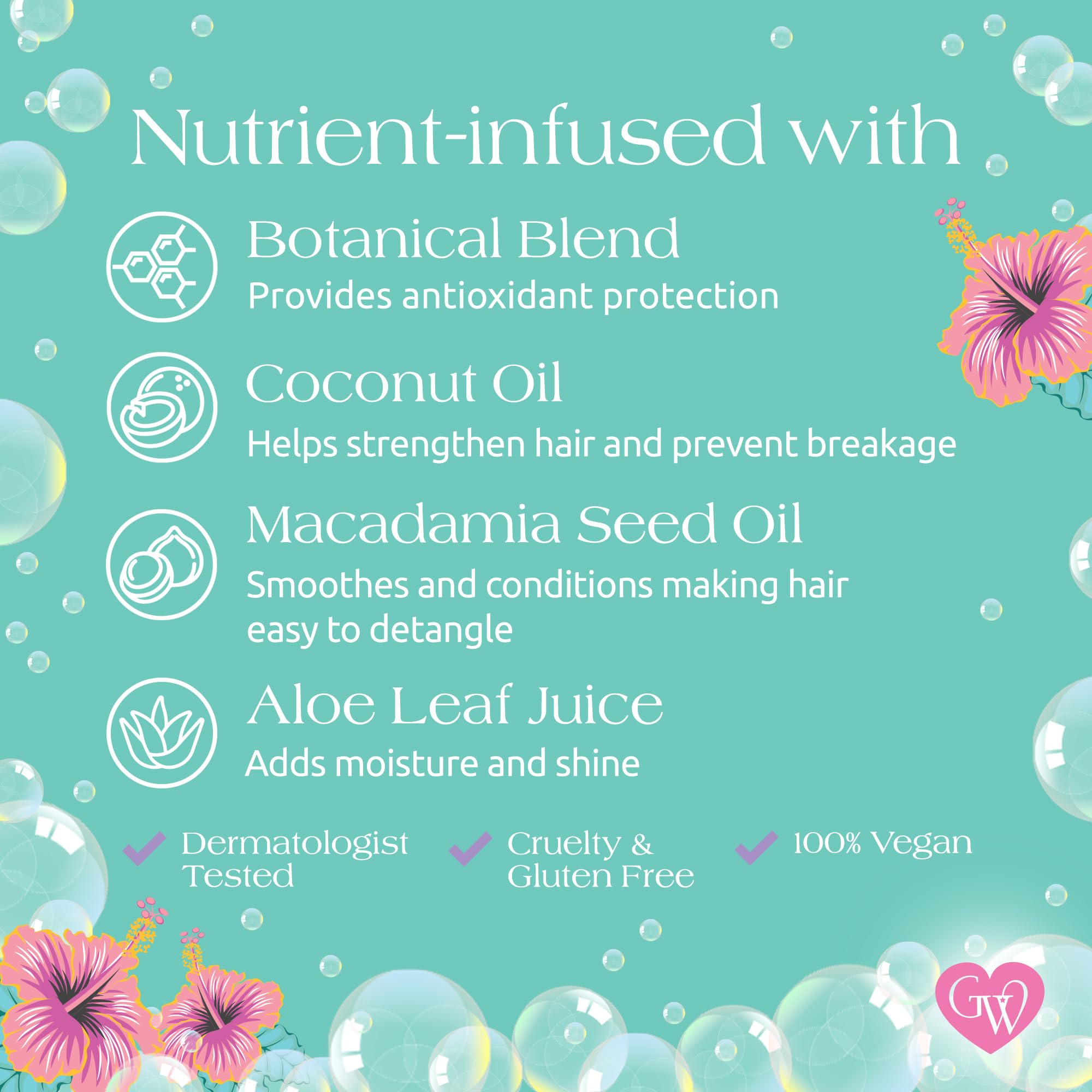 Aloe leaf infusion adds moisture and natural shine.
