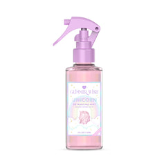 Glimmer Wish unicorn detangler spray bottle eases tangles with coconut and macadamia oils