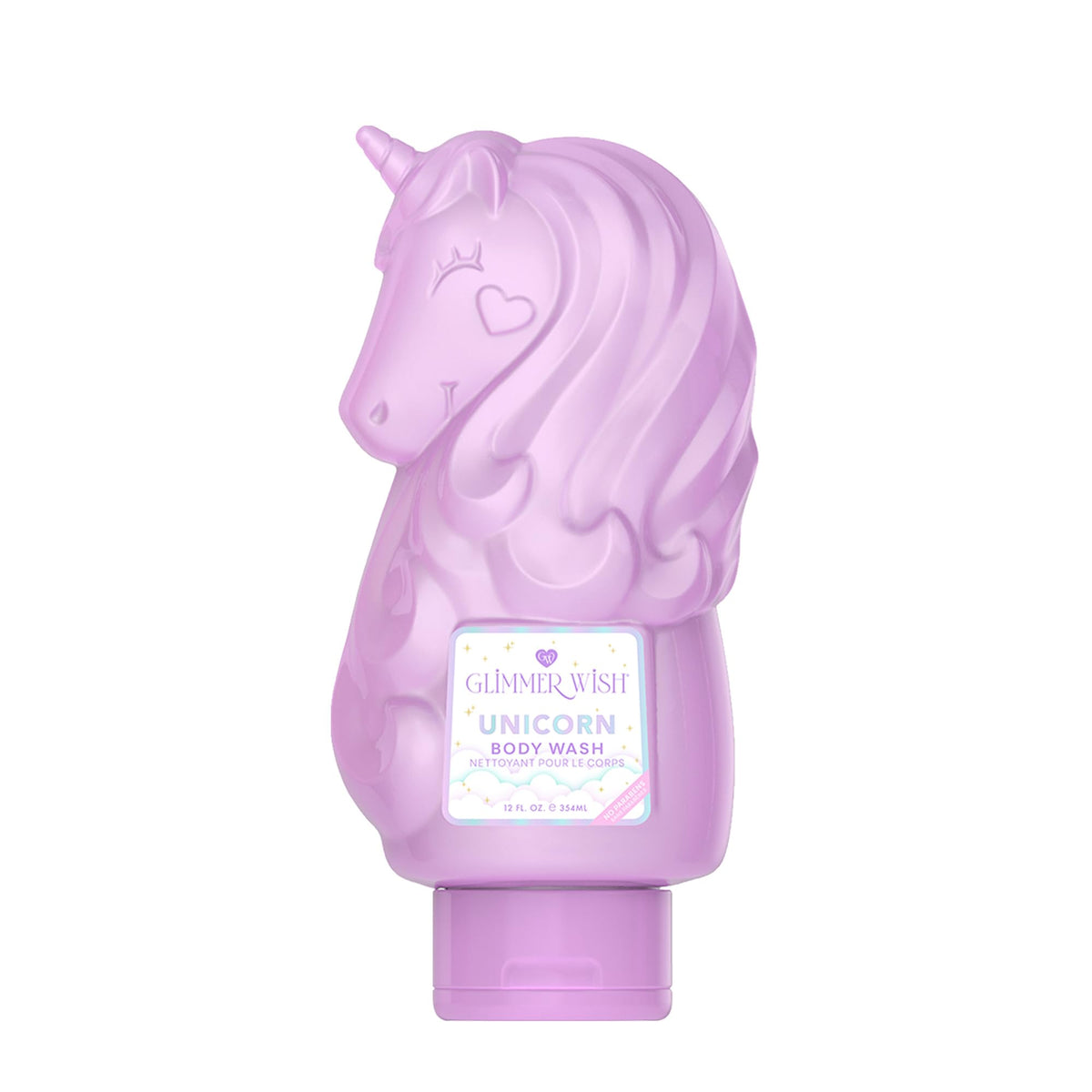 Glimmer Wish Unicorn Kids Body Wash bottle front for gentle cleansing
