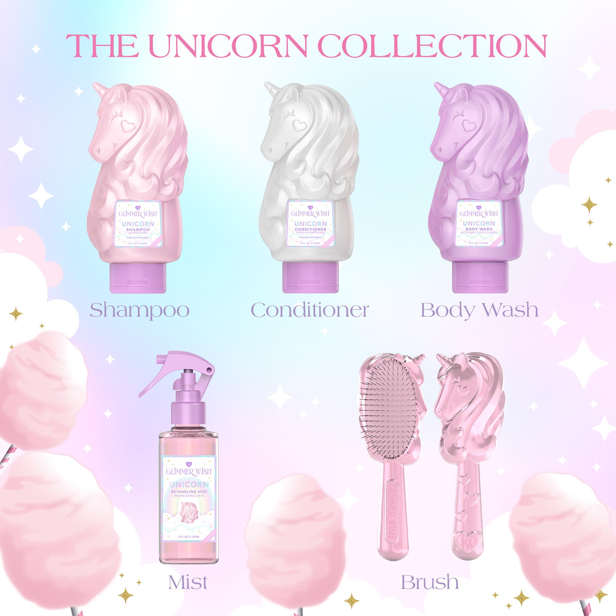 Glimmer Wish Unicorn Kids Body Wash kid-friendly scene for bath time