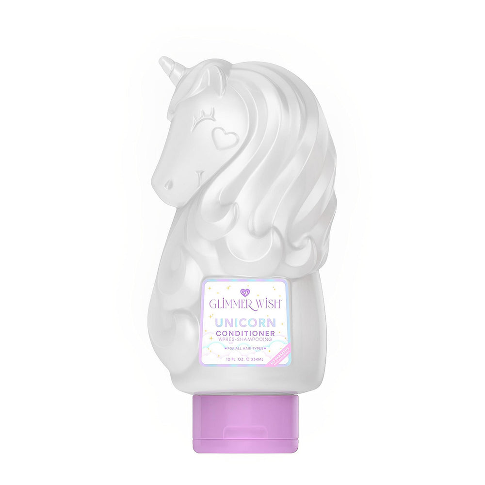 Glimmer Wish Unicorn Kids Conditioner bottle front view for smooth hydration.