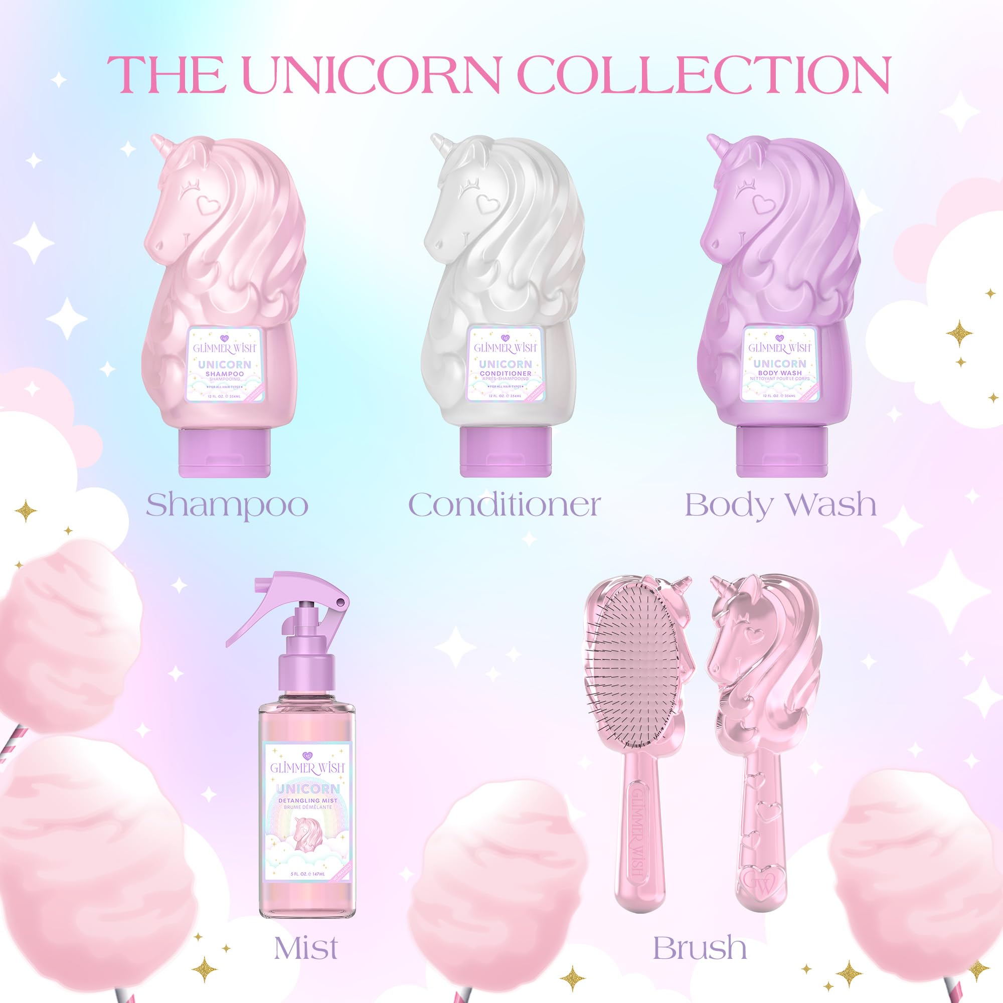 Glimmer Wish Unicorn Kids Conditioner hair shine after use.