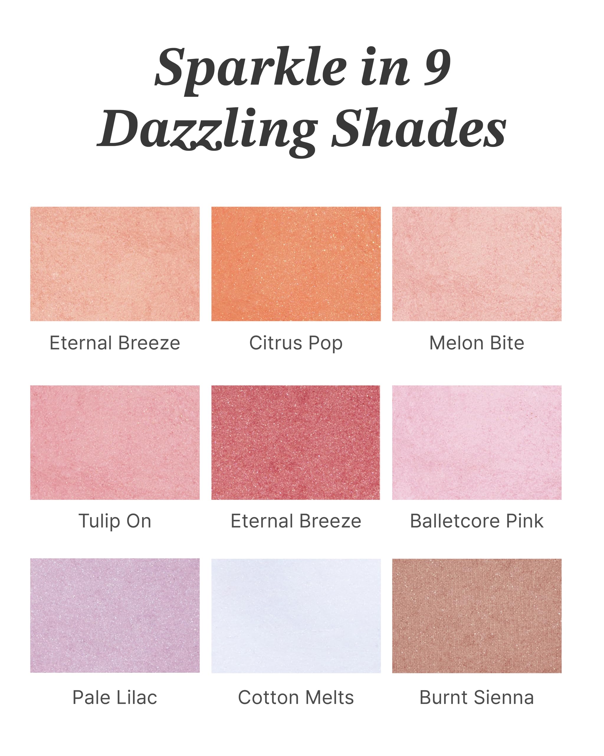 Glint Baked Blush Citrus Pop micro-pearl details add radiance.