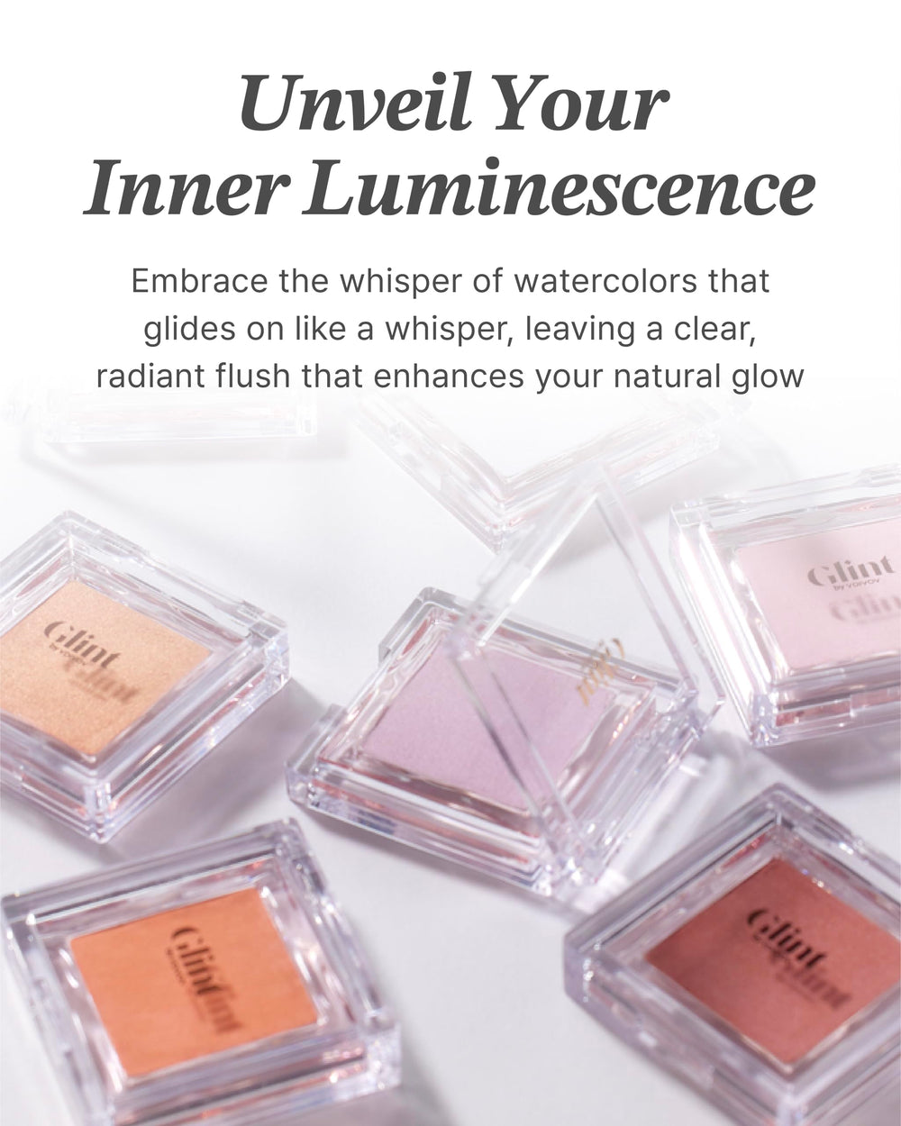 Glint Baked Blush Citrus Pop swatches reveal vibrant orange coral.