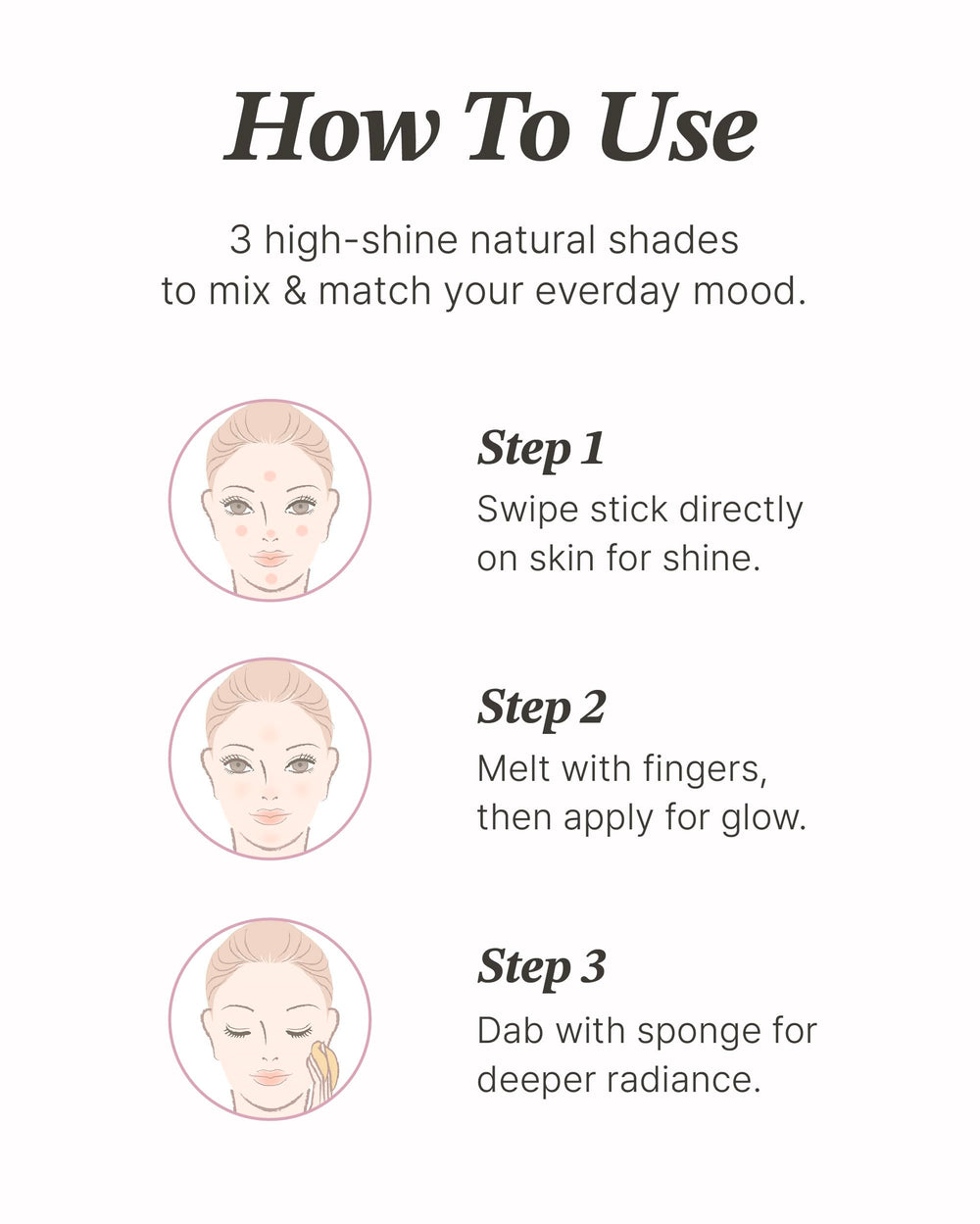 Dewy Rosy Moon finish enhances natural radiance without heaviness.