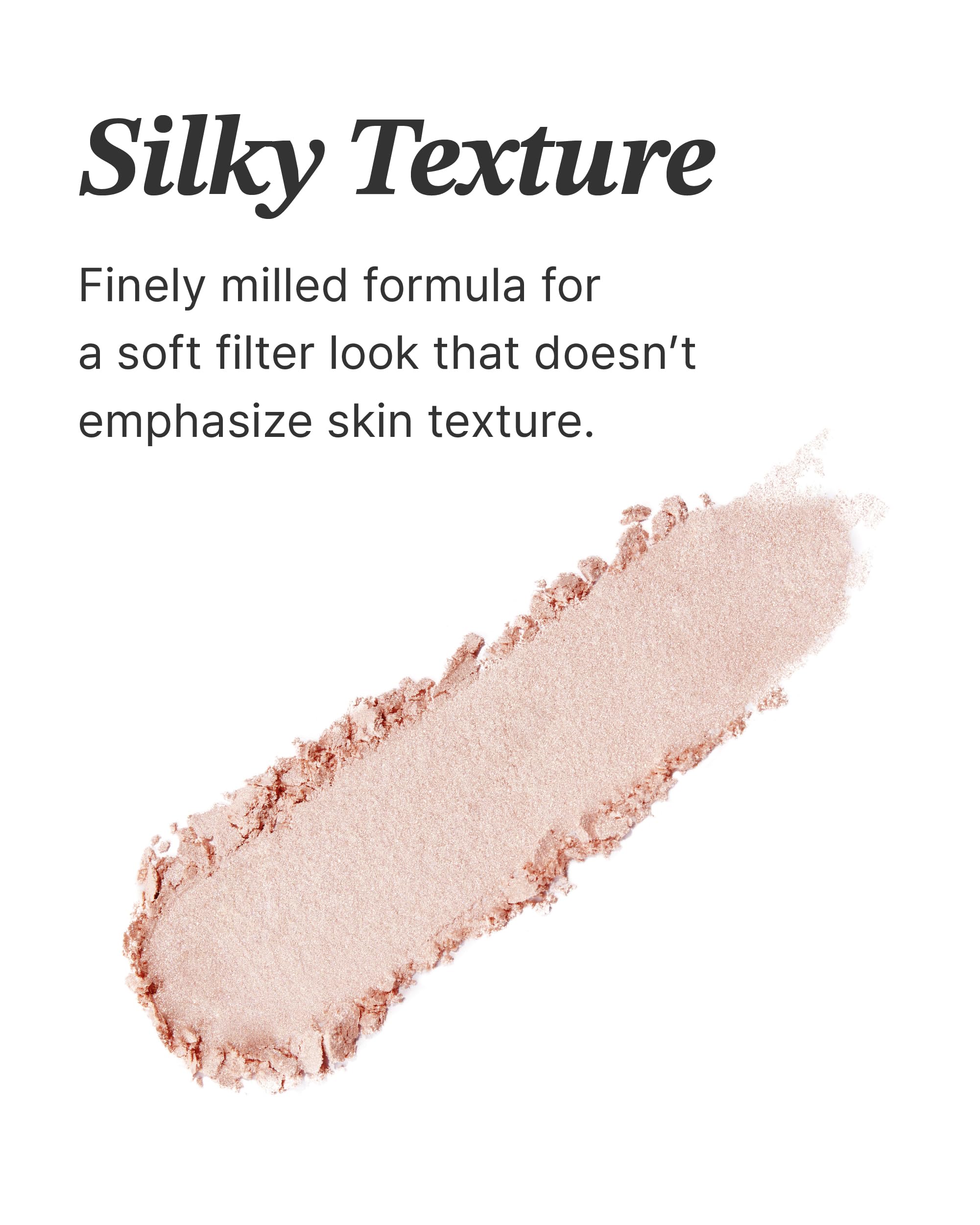 Glint Dewy Highlighter Pitch Moon on cheek for natural daytime glow.