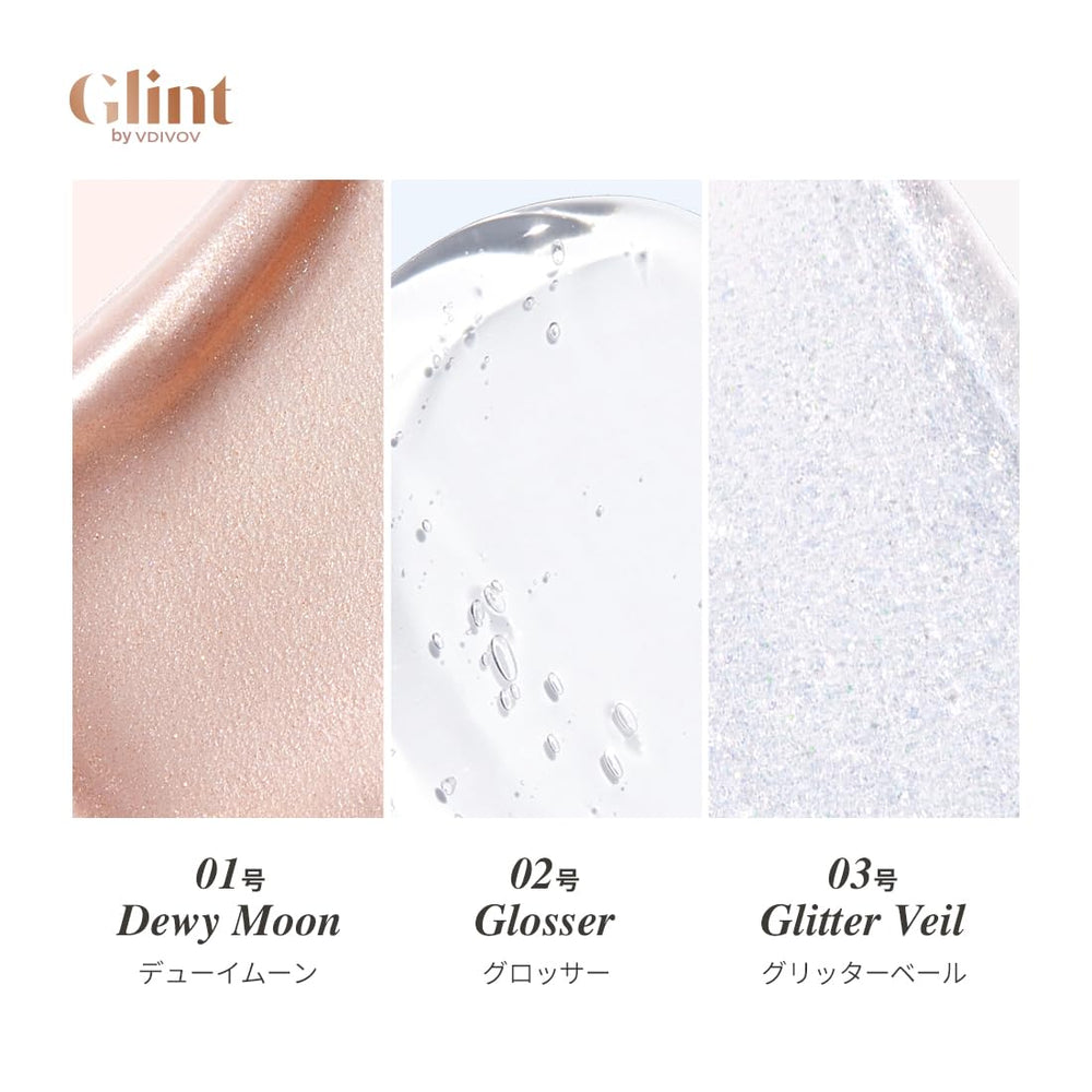 Glint eye and lip use shows a light shimmer with precise application.