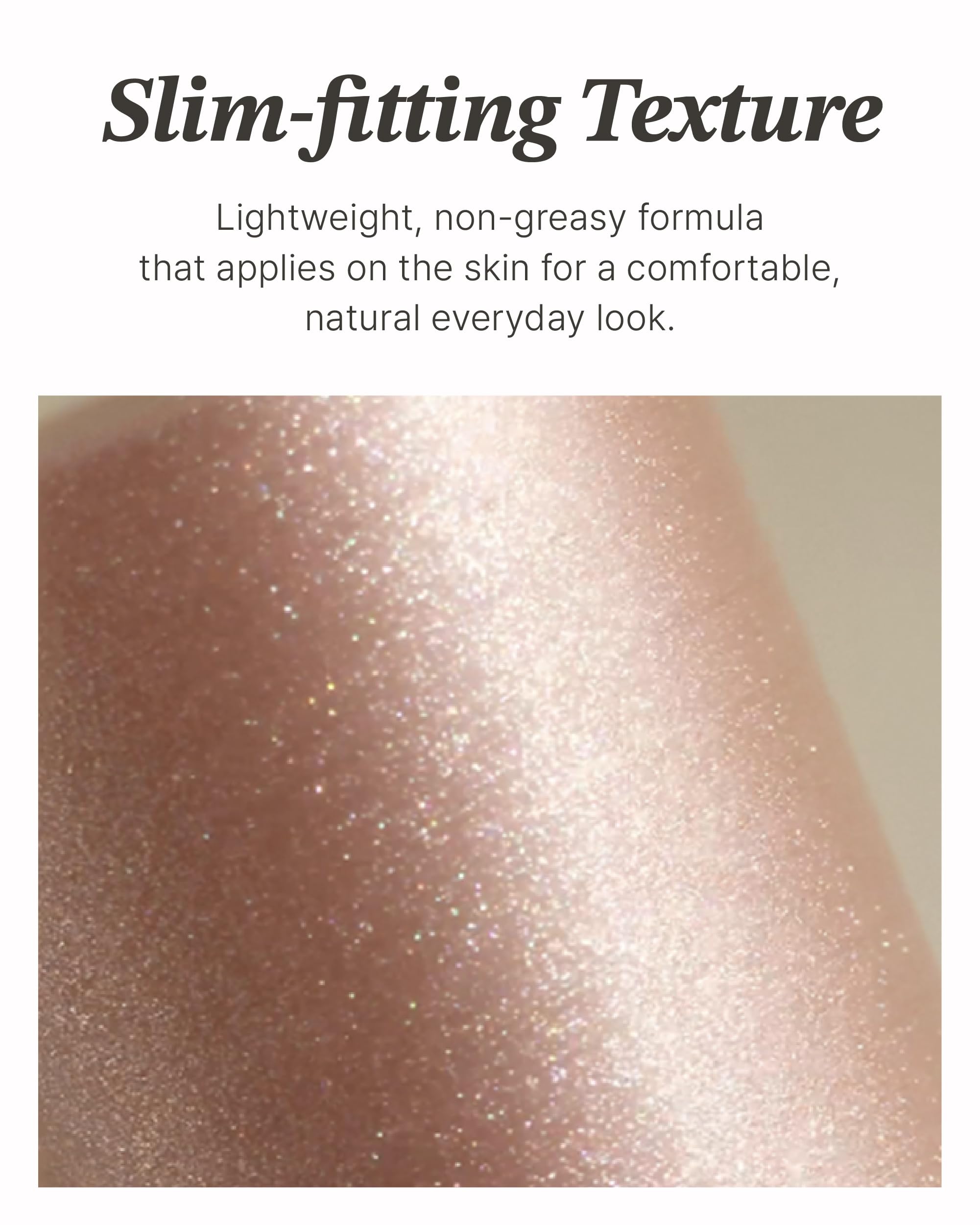 Glint Stick Highlighter Milky Moon adds subtle eyelid shimmer for day looks.