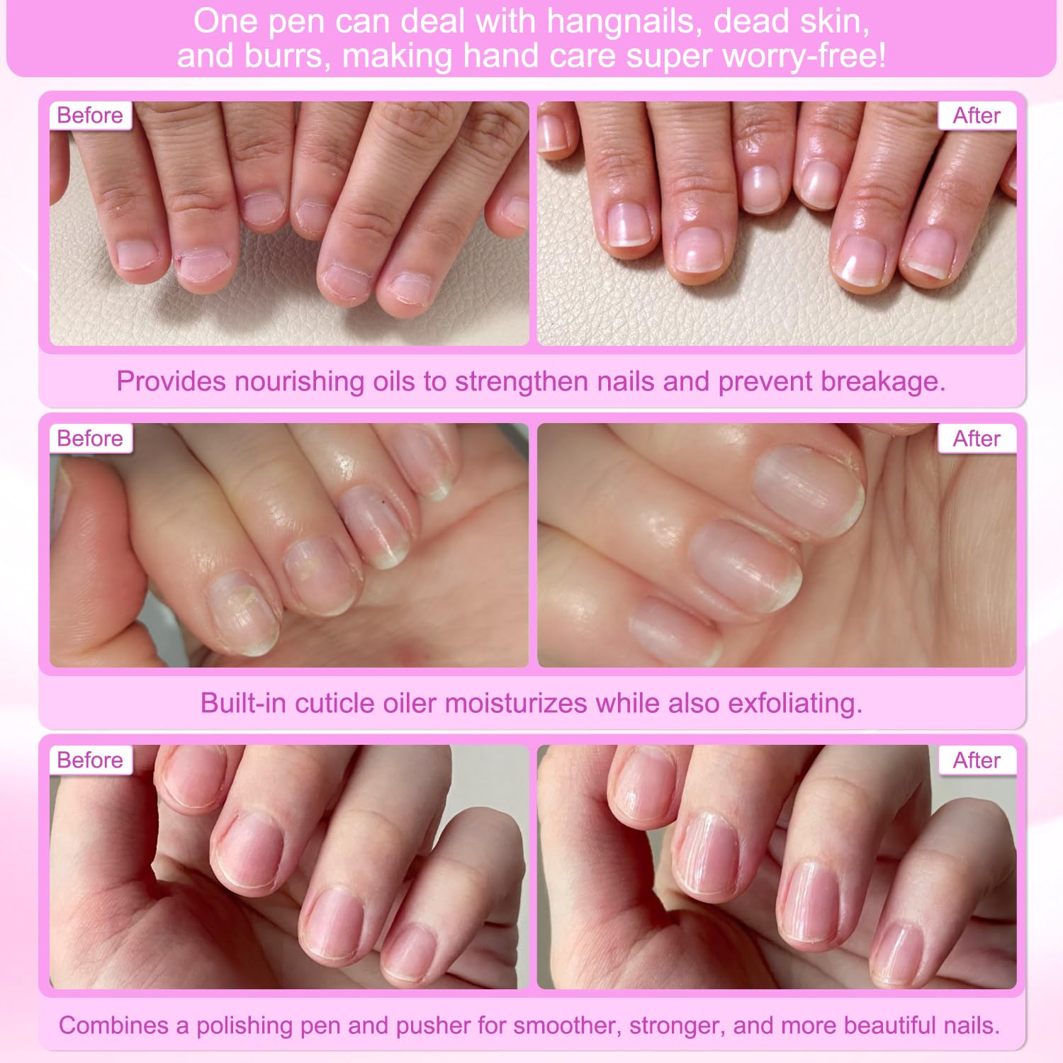 Glintor portable cuticle push and clean tool for daily maintenance.