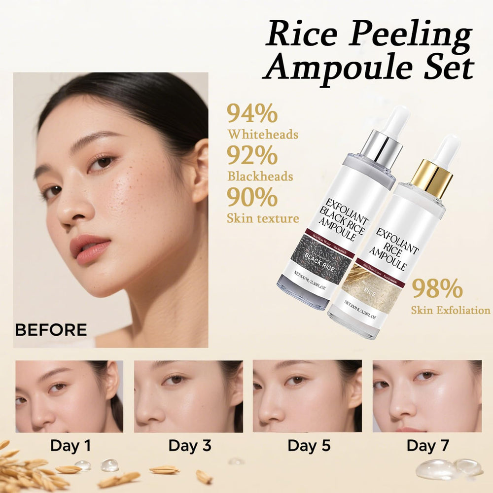 Applying Gliowia Glow Rice Ampoule Duo during morning routine for hydration