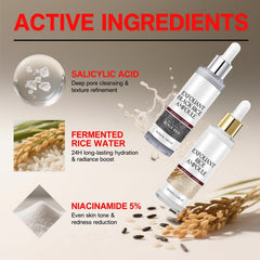 Gliowia Glow Rice Ampoule Duo white rice texture close-up for renewal