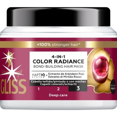Gliss Color Radiance 4-in-1 hair mask bottle for vibrant color protection