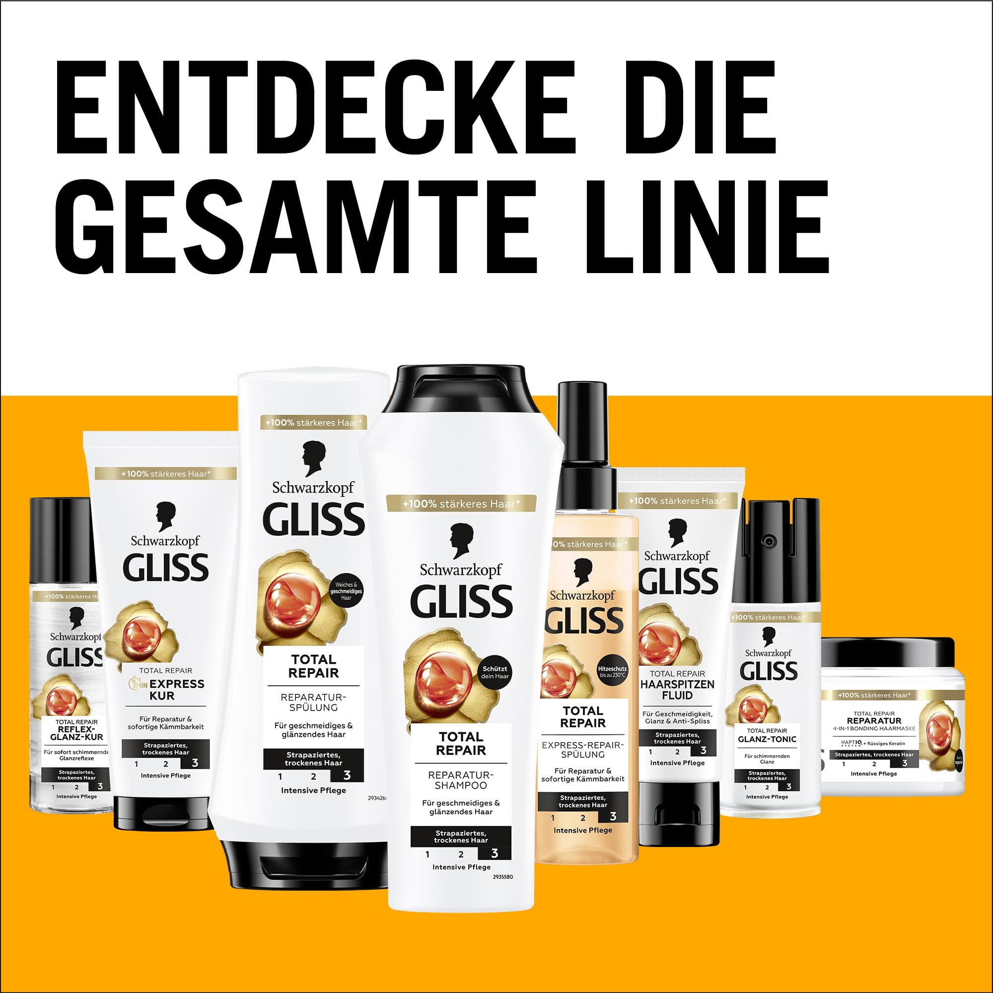 Gliss Kur Total Repair uses natural-origin ingredients for gentler care.