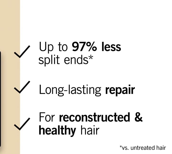 Gliss Night Elixir before and after showing reduced split ends