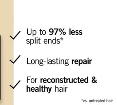 Gliss Night Elixir before and after showing reduced split ends