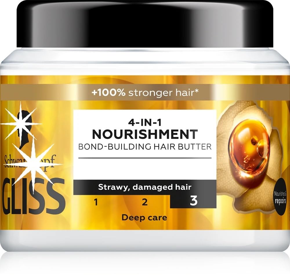 Gliss Oil Nutritive bottle front showing the nourishing hair care packaging for damaged hair