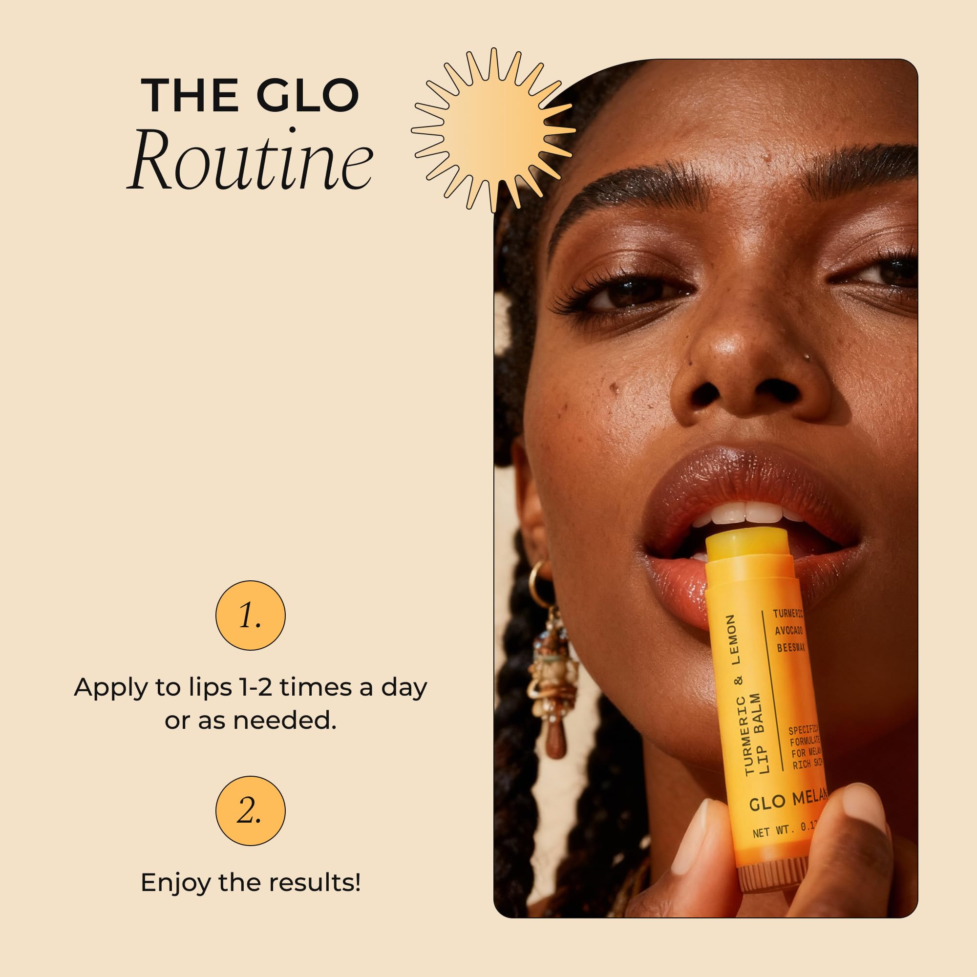Glo Melanin travel-friendly packaging; convenient on the go lip care