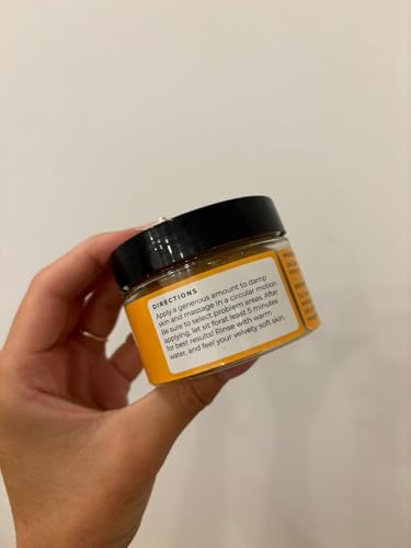 Glo Melanin Turmeric Scrub targets dark spots on face and body.