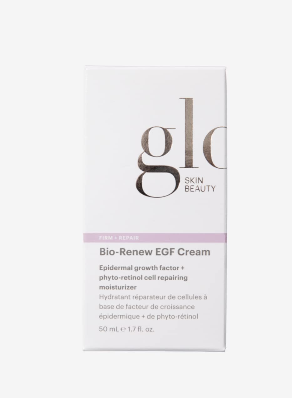Glo Skin Beauty Bio-Renew EGF Cream on nightstand for overnight hydration.