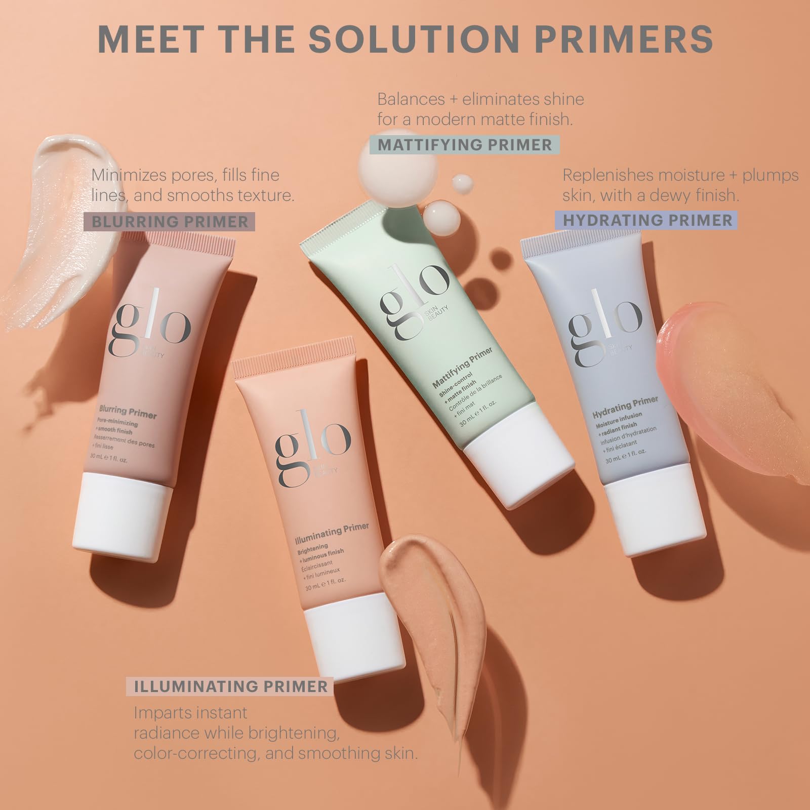 Glo Skin Beauty Blurring Primer ceramides fine-lines blurred for a polished base.