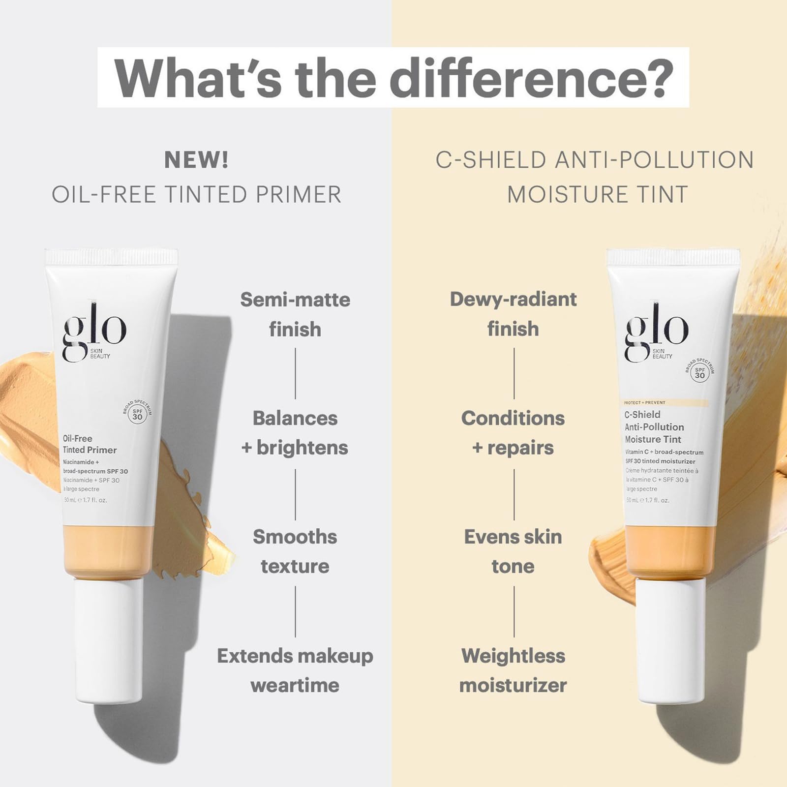 Glo Skin Beauty C-Shield Moisture Tint reef-safe SPF 30 label.