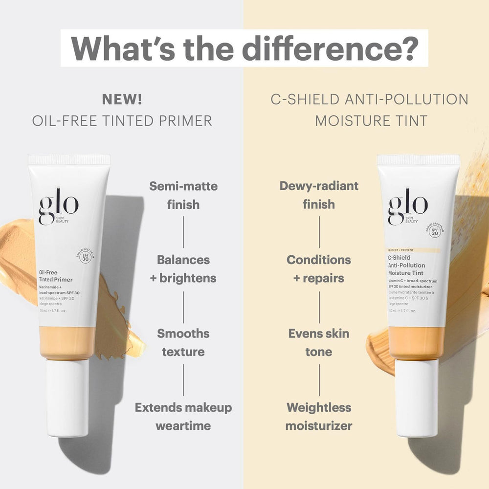 Glo Skin Beauty C-Shield oil-free hydration during application.
