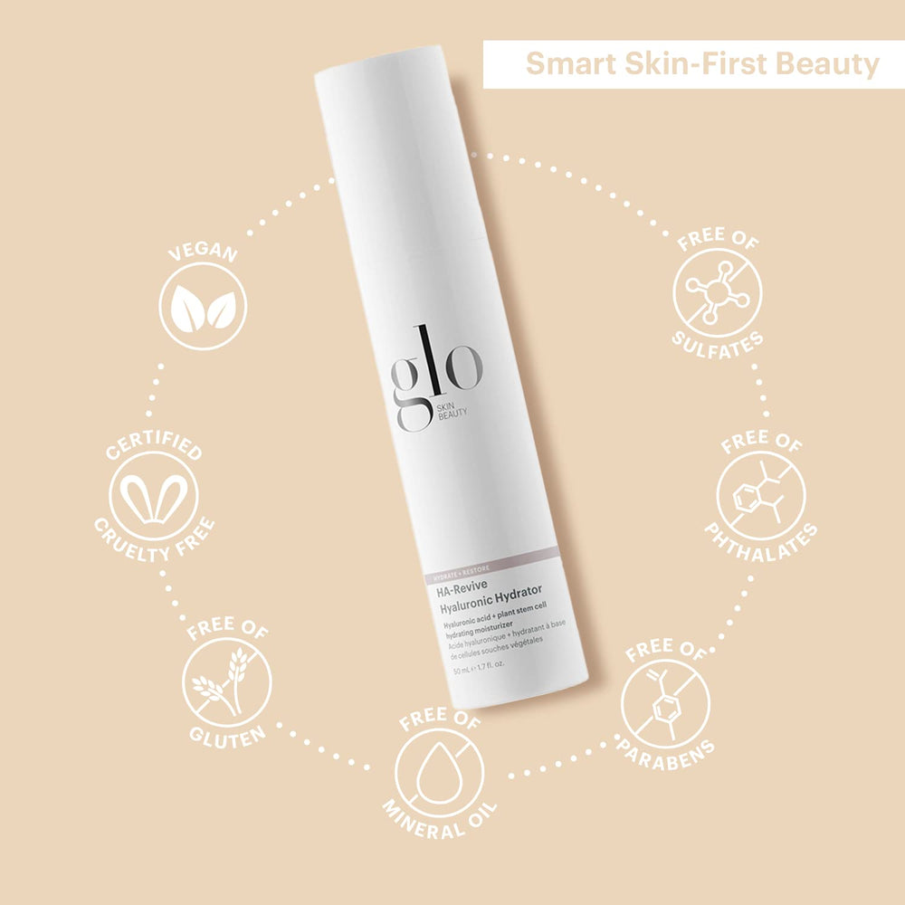 Plant stem cell formula in HA-Revive hydrator supports skin vitality
