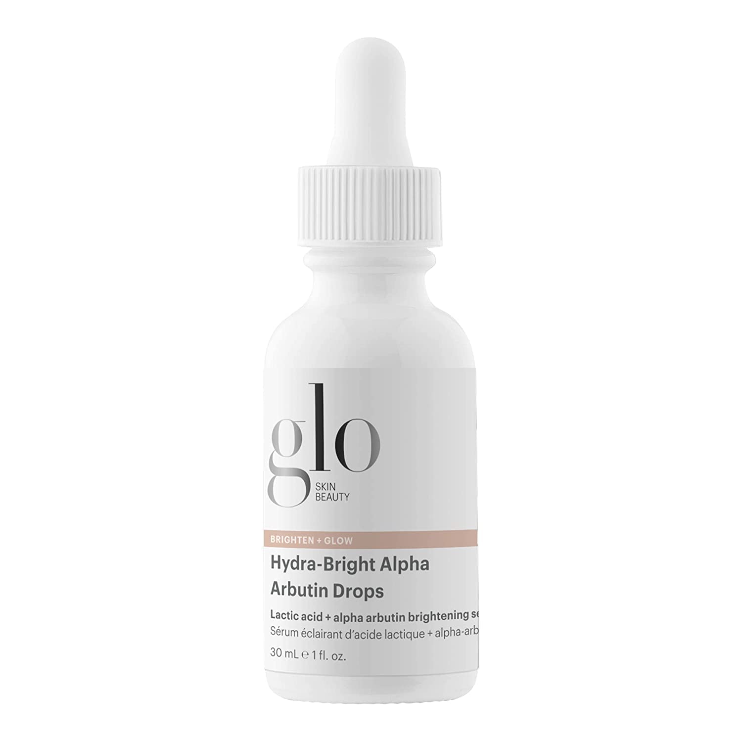 Glo Skin Beauty Hydra-Bright Alpha Arbutin Drops bottle ready for radiant skin.