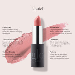 Glo Skin Beauty Lipstick Bella packaging close-up shows sleek travel-friendly design.