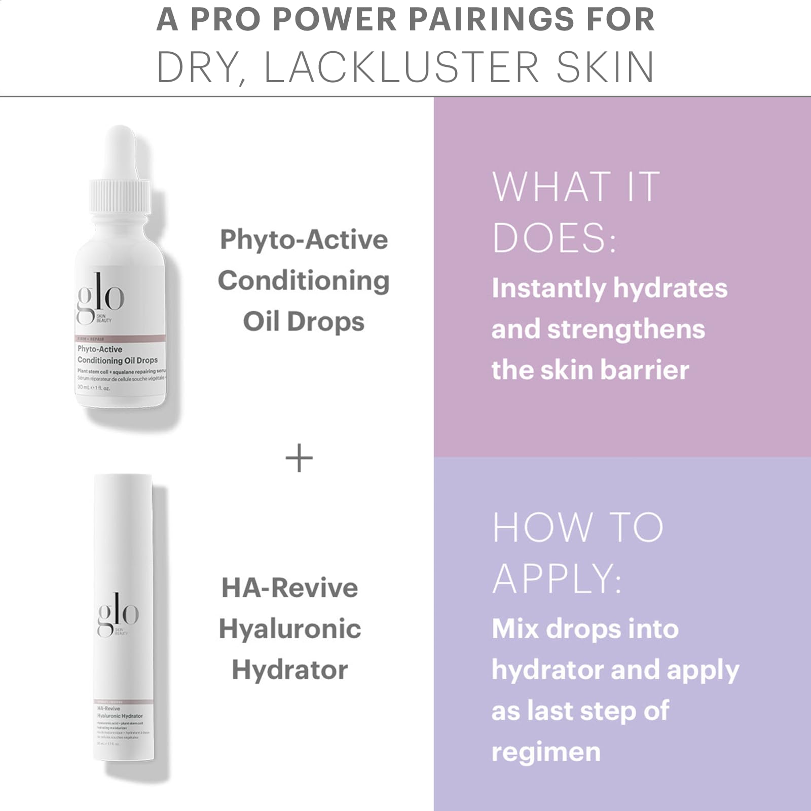 Glo Skin Beauty Phyto-Active Conditioning Oil Drops lightweight dispense for easy application.