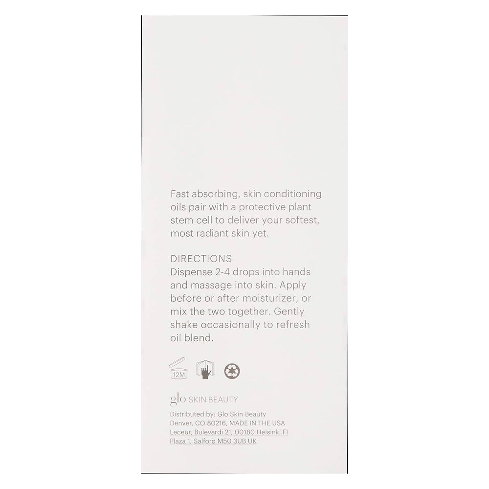 Glo Skin Beauty Phyto-Active Conditioning Oil Drops texture close-up reveals silky finish.