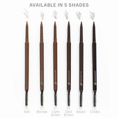 Glo Skin Beauty Precise Micro Browliner Cinder built-in spoolie for shaping and blending
