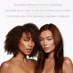 Natural Fair shade swatch for even skin tone with Glo Satin Cream Foundation