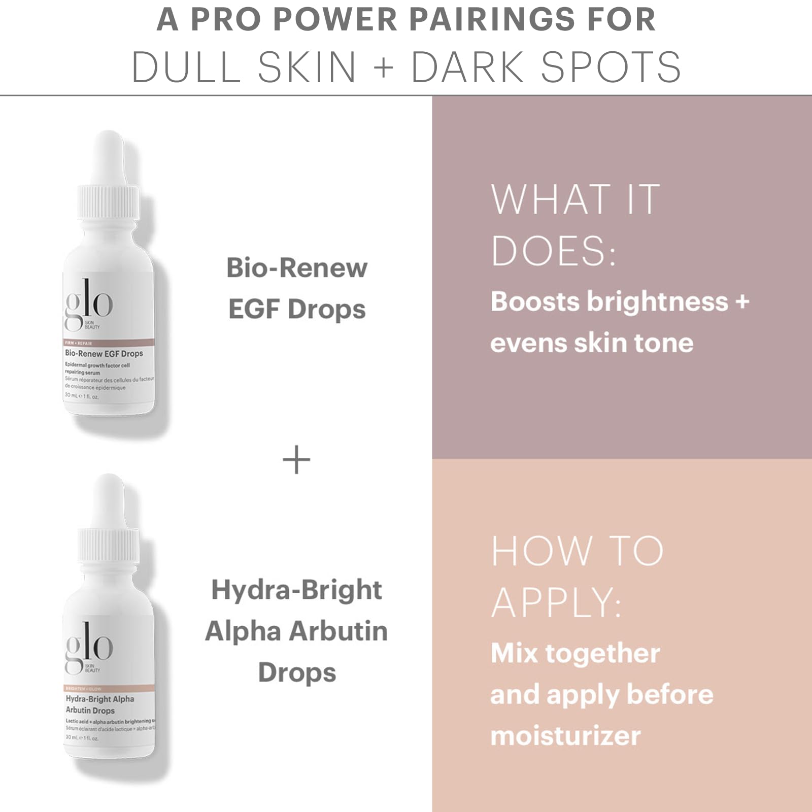 Glo Skin Beauty serum with a luminous glow on the skin.