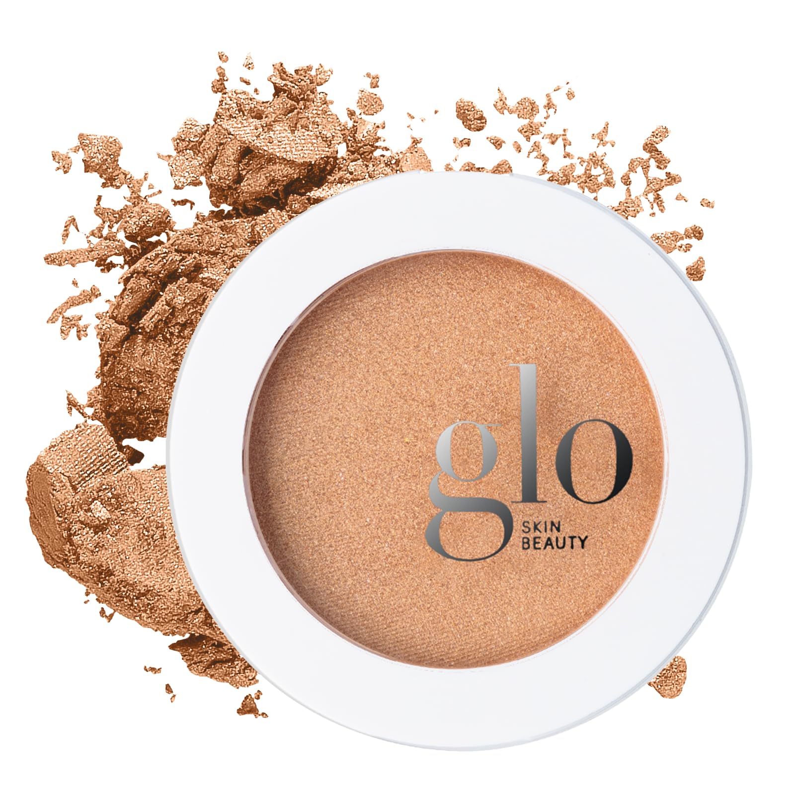 Glo Skin Beauty Skin Glow Powder Highlighter Cognac compact with satin, multi-dimensional glow.