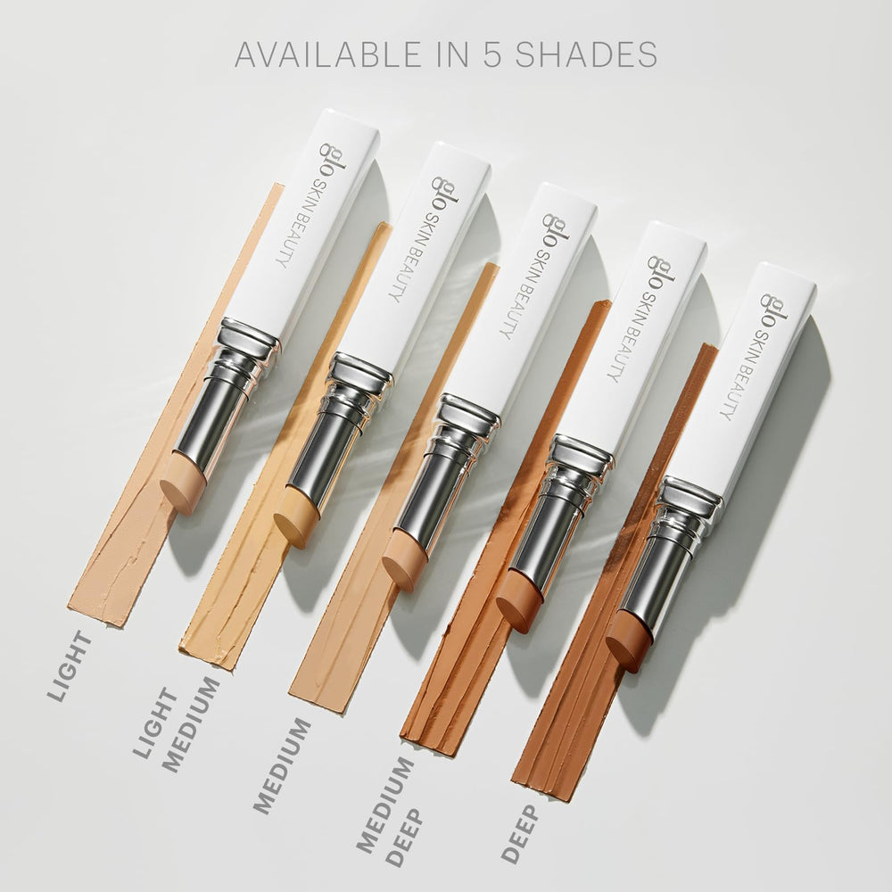Glo Skin Beauty Spot Treat Concealer swatch on skin for even tone.