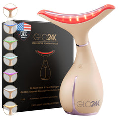 GLO24K 7-color beauty device front view for at home spa facial care