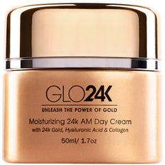 GLO24K duo set packaging emphasizing neck and face care.
