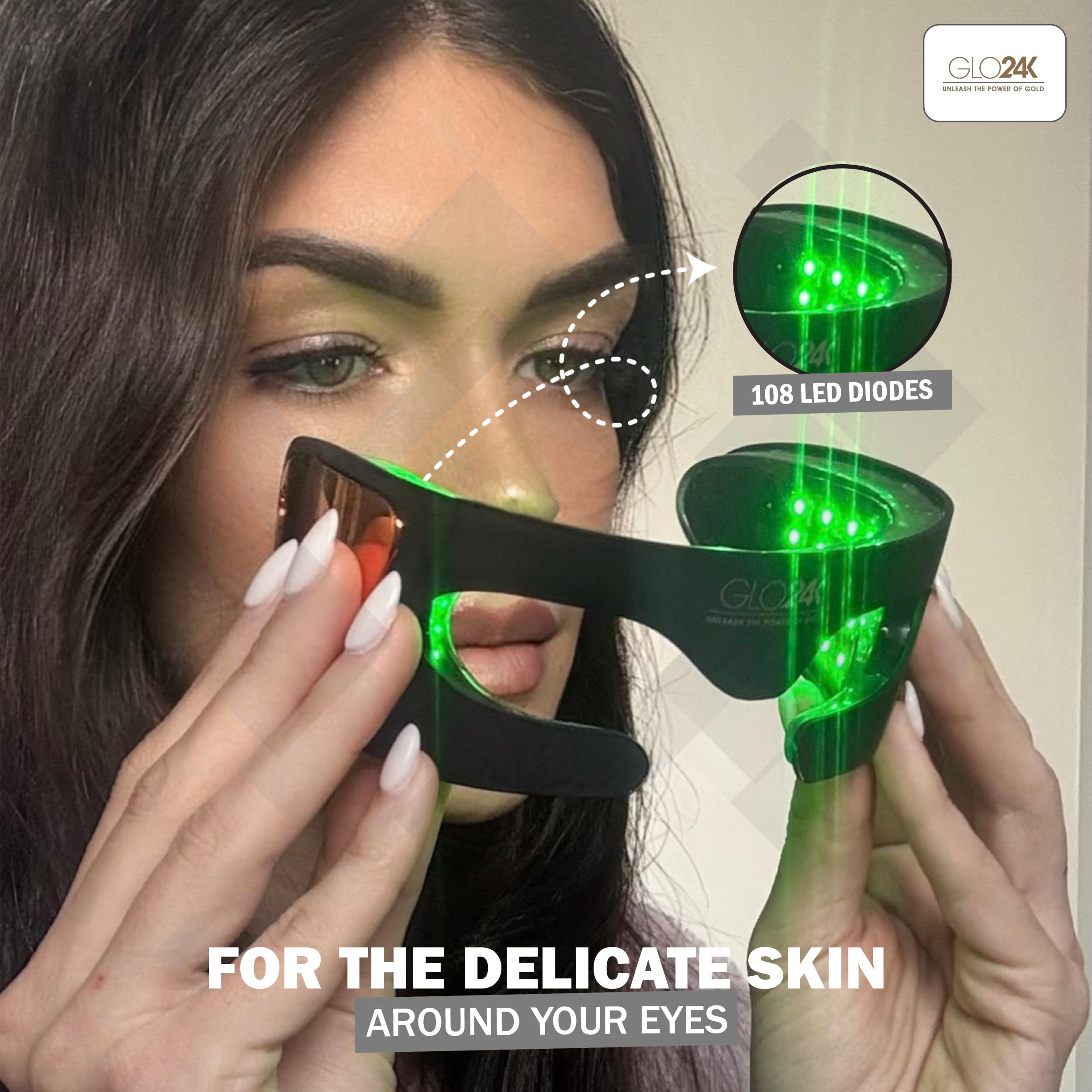 GLO24K mask travel friendly design ready for on the go skincare