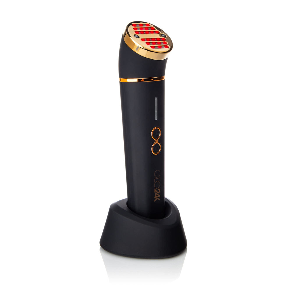 GLO24K travel-friendly device for compact skincare routines.